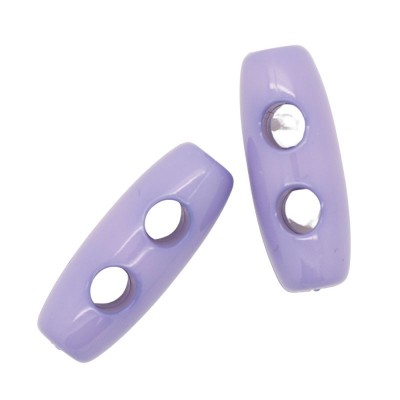 Italian Buttons - Classic Flat Edge Toggle - Lilac 30mm