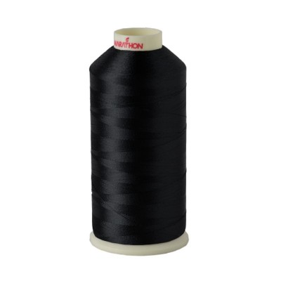 C1180 Black Marathon Viscose Rayon Embroidery Thread - Black