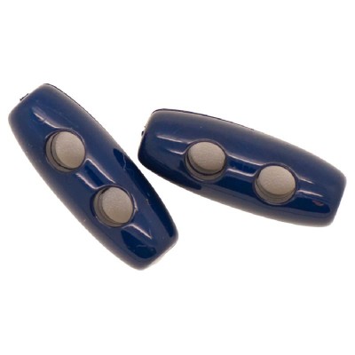 Italian Buttons - Classic Flat Edge Toggle - Navy 30mm