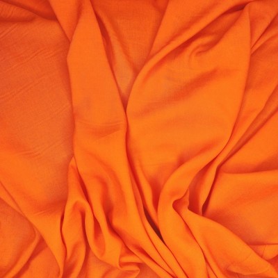 Poly Viscose Plain Fabric - Orange