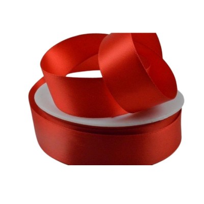 Double Sided Satin Ribbon - Red 50mm