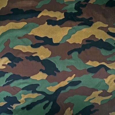 Water Resistant Ripstop Waterproof Fabric - Camo Camouflage