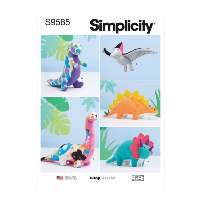 Simplicity S9585 - Plush Dinosaurs by Andrea Schewe