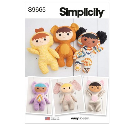 Simplicity S9665 - Plush Dolls