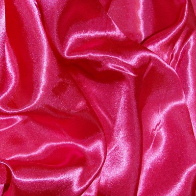 Silky Satin Craft Dress Fabric - Cerise