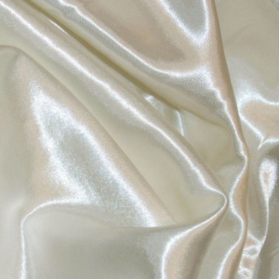 Silky Satin Craft Dress Fabric - Ivory