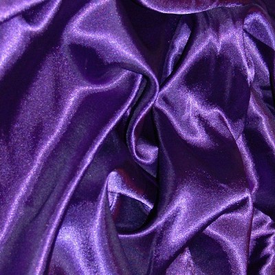 Silky Satin Craft Dress Fabric - Deep Purple