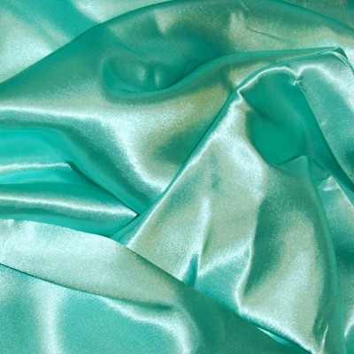 Silky Satin Craft Dress Fabric - Mint