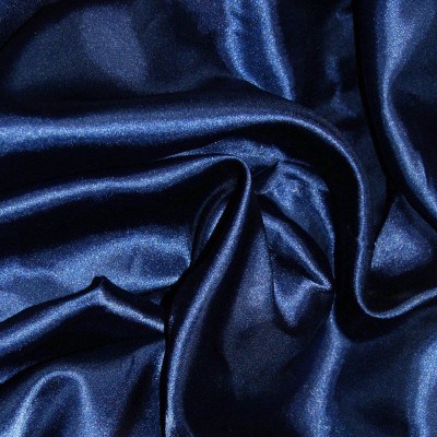 Silky Satin Craft Dress Fabric - Navy