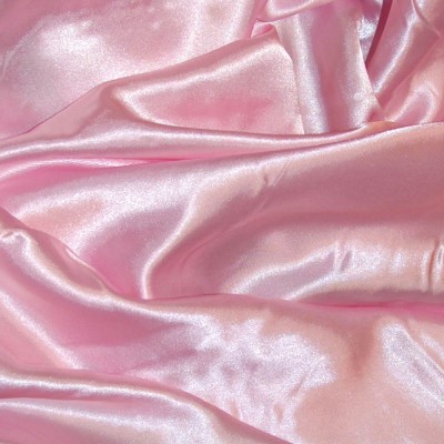 Silky Satin Craft Dress Fabric - Pink
