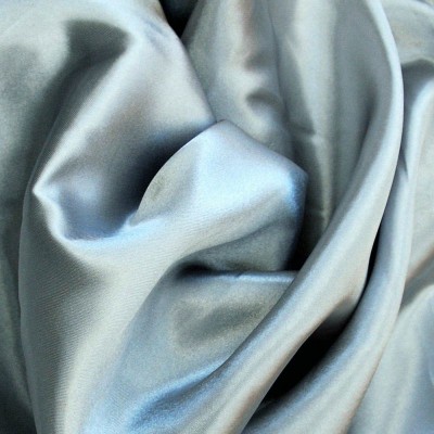 Silky Satin Craft Dress Fabric - Silver
