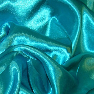 Silky Satin Craft Dress Fabric - Turquoise