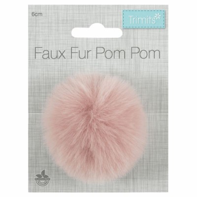 Pom Pom Faux Fur - 6cm Light Pink