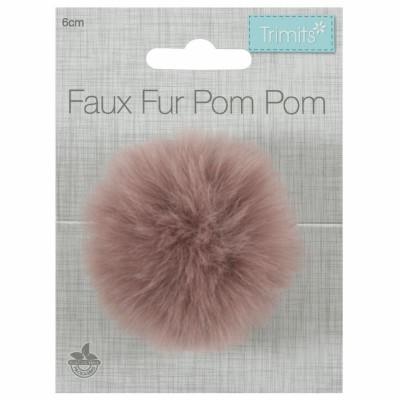 Pom Pom Faux Fur - 6cm Pink