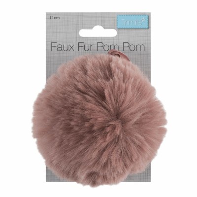 Pom Pom Faux Fur - 11cm Pink
