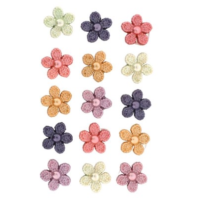 Dress It Up Buttons - Pearl Flowers