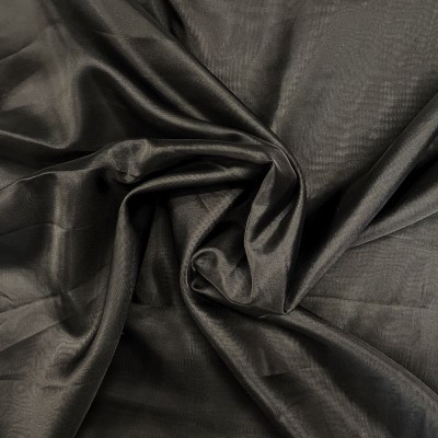 Black 300cm Polyester Plain Voile Fabric