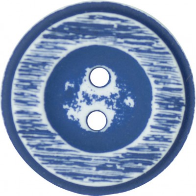 Italian 2 Hole Rustic Button - Navy