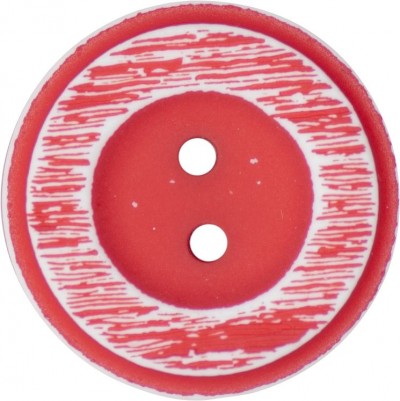 Italian 2 Hole Rustic Button - Red