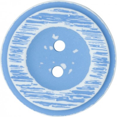 Italian 2 Hole Rustic Button - Light Blue