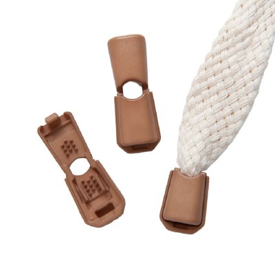 Cord End Cap Plastic Large - Coffee - 8mm 