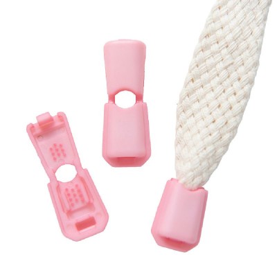 Cord End Cap Plastic Large - Pink - 8mm 
