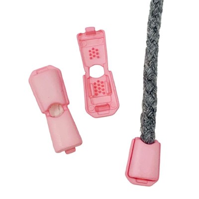 Cord End Cap Plastic Small - Pink - 4mm 