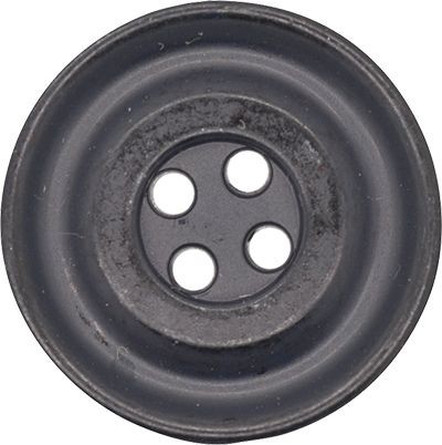 Italian 4 Hole Vintage Button - Black