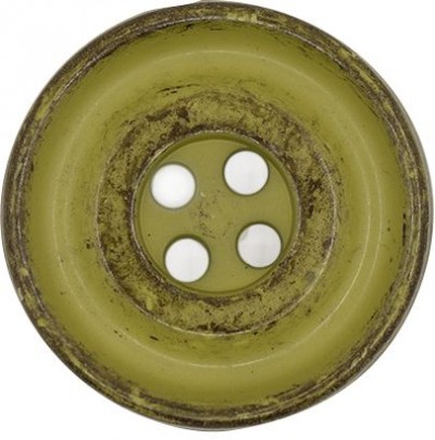 Italian 4 Hole Vintage Button - Moss