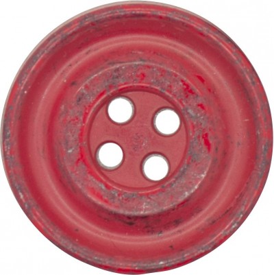 Italian 4 Hole Vintage Button - Red