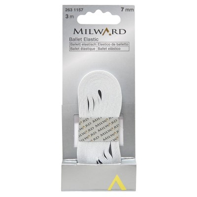 Millward Ballet Elastic - 7mm White