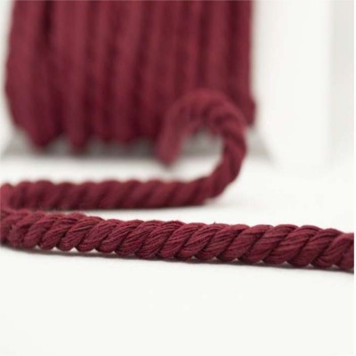 12mm Chunky Twisted Cord - Bordeaux