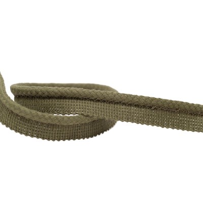 Cotton Flange Piping Cord 23mm - Olive Green