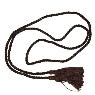 Dressing Gown Cord With Tassels - Dark Brown