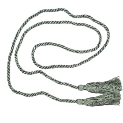 Dressing Gown Cord With Tassels - Silver