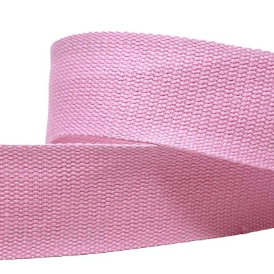 Cotton / Polyester Webbing - 50mm - Pale Pink
