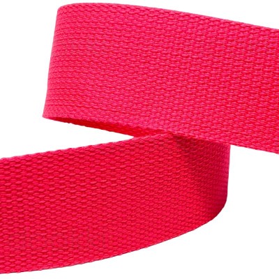 Cotton / Polyester Webbing - 50mm - Neon Pink