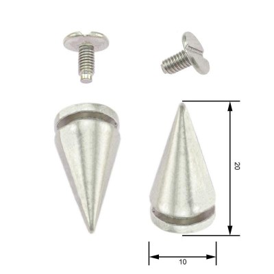 Cone Screw Spike 20 mm Nickel Plated