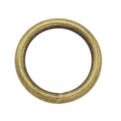 Welded O-Ring Antique Brass - 40mm 