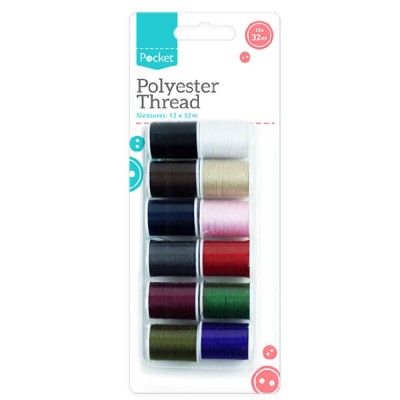 Pocket Polyester Thread 32m - 12 Pack