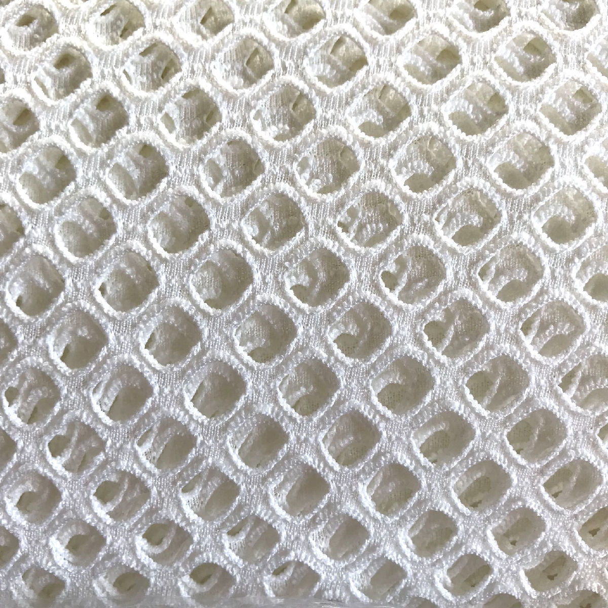IVORY DIAMOND FISHNET Mesh Fabric 100% Polyester Stretch 5mm HOLES 150cm  wide