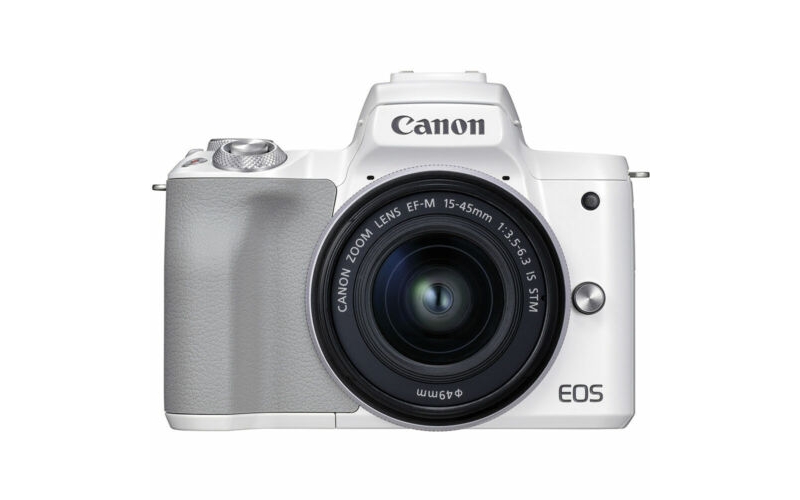 canon eos m50 mark ii mirrorless digital camera with 15-45mm lens (white)
