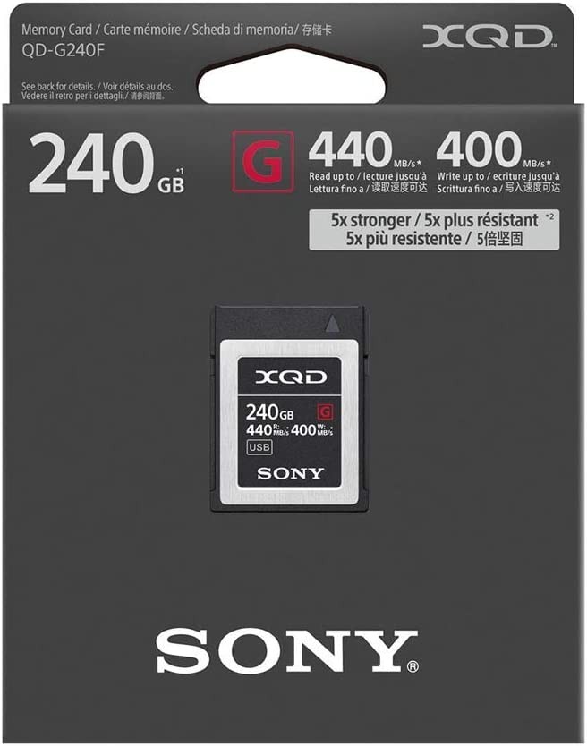 SONY 240GB XQD G Series Memory Card (QD-G240F