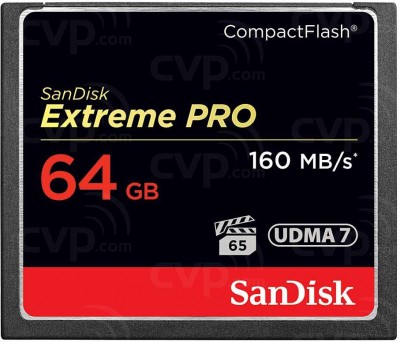 SANDISK 64GB Extreme Pro Compact Flash Memory Card 160 MB/s (SDCFXPS-064G)