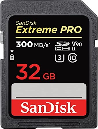 SANDISK 32GB Extreme PRO UHS-II SDHC Memory Card 300 MB/s (SDSDXDK-032G)