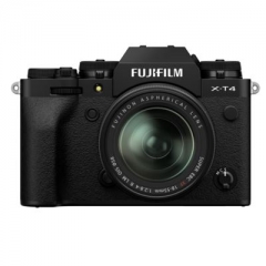 fujifilm x-t4 digital camera with xf 18-55mm lens - black