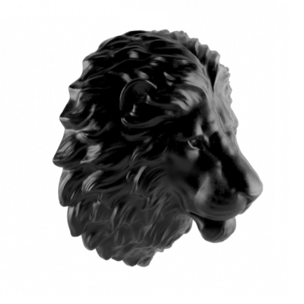 Cast Aluminium Hopper Motif Lions Head Small (75mm) - CLH