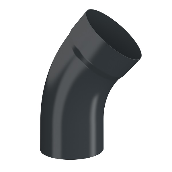 Lindab Steel Downpipe Bend with Socket 45 Deg