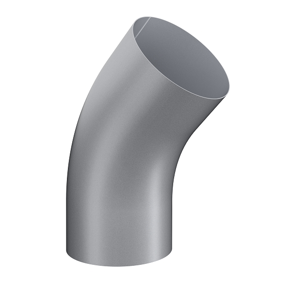 Lindab Steel Downpipe Conical Bend 45 Degree BK 75mm Painted