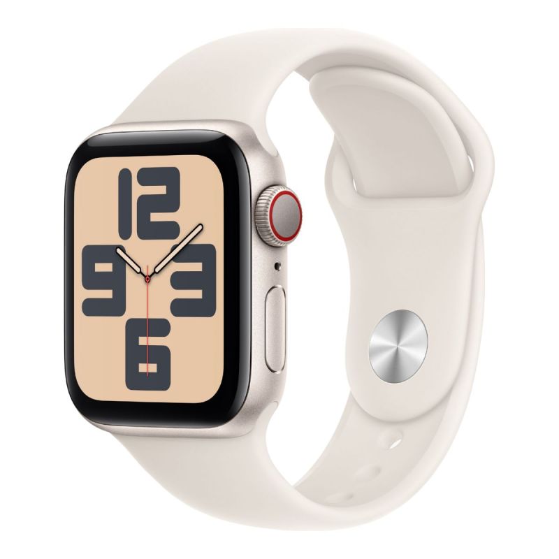 Apple Watch SE 2 GPS 40mm Starlight Aluminium Case with Starlight Sport Band, S/M MXEF3